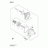 Схема вузла: Водяний насос для Suzuki GSF1250 Bandit