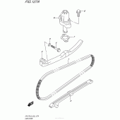 Схема узла: Цепь ГРМ & Натяжитель & Успокоитель для Suzuki DR-Z70