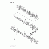 Схема вузла: Трансмісія для Suzuki VL250 Intruder LC