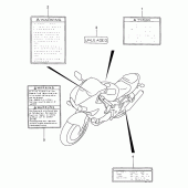 Схема вузла: Інформаційні наклейки (Model k1) для Suzuki TL1000