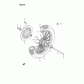 Схема вузла: Переднє колесо Suzuki VS1400 Intruder 1400