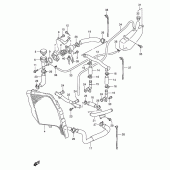 Схема вузла: Патрубок системи охолодження (Model s/t/v/w) для Suzuki GSX-R1100