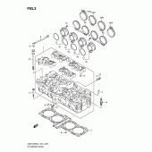 Схема вузла: Головка циліндра для Suzuki GSF1250 Bandit S