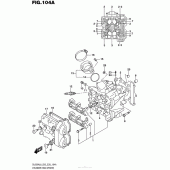Схема вузла: Головка циліндра (передня) для Suzuki DL650 V-Strom