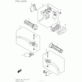 Схема вузла: Ручки керма (An650L5 E03) для Suzuki AN650 Burgman (EU analogue of SkyWave)