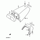 Схема вузла: Задній підсідельний обтічник (Model) для Suzuki GSX-R750