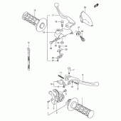 Схема узла: Ручки руля для Suzuki DR125
