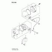 Схема вузла: Поворотники (Model w/k5) для Suzuki TF125