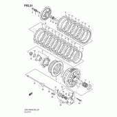 Схема узла: Сцепление для Suzuki GSX1400