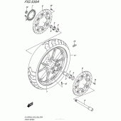 Схема вузла: Переднє колесо Suzuki DL1000 V-Strom