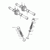 Схема вузла: Розподільний вал & Клапан для Suzuki GS1000