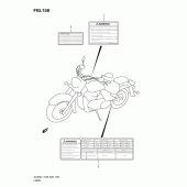 Схема вузла: Інформаційні наклейки (Vl800cl1 e3) для Suzuki VL800 Boulevard C50T