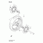 Схема вузла: Переднє колесо Suzuki GSX-R600