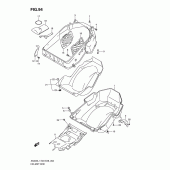 Схема вузла: Багажник для шолома для Suzuki AN400 Burgman (EU analogue of SkyWave)