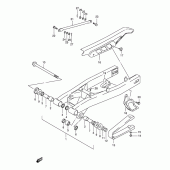 Схема вузла: Задній важіль підвіски для Suzuki DR125