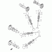 Схема вузла: Розподільний вал & Клапан для Suzuki DL1000 V-Strom
