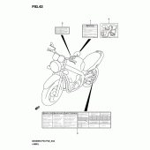 Схема вузла: Інформаційні наклейки (Model k3) для Suzuki GS500
