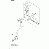 Схема узла: Задний тормозной цилиндр для Suzuki UH200 Burgman