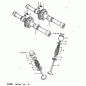 Схема узла: Распредвал & Клапан для Suzuki GS1000