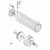Схема вузла: Зчеплення (Model k/l/m) для Suzuki RMX250