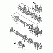 Схема вузла: Трансмісія для Suzuki DR350