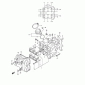 Схема вузла: Передня головка циліндра & Прокладка головки & Свічка запалювання Suzuki DL650 V-Strom