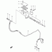 Схема вузла: Головний циліндр зчеплення для Suzuki VS800 Intruder 800