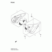 Схема вузла: Верхня накладка рами (Gsf650/u/a/ua) для Suzuki GSF650 Bandit