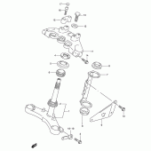 Схема узла: Рулевая траверса (Model k1) для Suzuki TU250