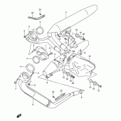 Схема вузла: Вихлопна система (Model w/x/y) для Suzuki VL1500 Intruder LC