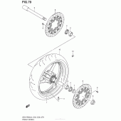 Схема узла: Переднее колесо для Suzuki GSX-R600