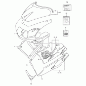 Схема узла: Передний обтекатель (Model p m18) для Suzuki GSX-R400