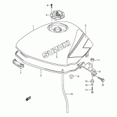 Схема вузла: Паливний бак (Model m) для Suzuki GS500