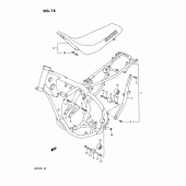 Схема узла: Рама & Сиденье для Suzuki RM125