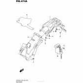 Схема вузла: Заднє крило для Suzuki DR200 DR200S