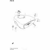 Схема узла: Топливный бак (Ls650L4 E28) для Suzuki LS650 Boulevard S40
