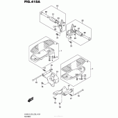 Схема вузла: Підніжки для Suzuki VL800 Boulevard C50T