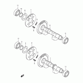 Схема вузла: Балансувальний вал для Suzuki AN650 Burgman (EU analogue of SkyWave)