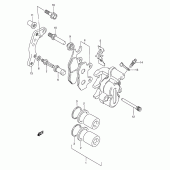 Схема узла: Передний тормозной суппорт для Suzuki TS125