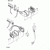 Схема узла: Поворотники (Model x :  e21) для Suzuki GS1000