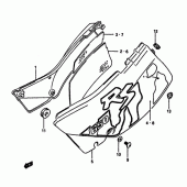 Схема вузла: Бічні панелі (Model m) для Suzuki DR650 DR650RS