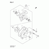 Схема вузла: Водяний насос для Suzuki AN400 Burgman (EU analogue of SkyWave)