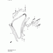 Схема вузла: Ланцюг ГРМ & Натягувач & Заспокоювач Suzuki GSX1400