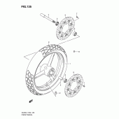 Схема узла: Переднее колесо (Dl650l1 e24) для Suzuki DL650 V-Strom