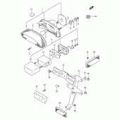 Схема вузла: Задній ліхтар (Стоп-сигнал) (Model t) для Suzuki VX800