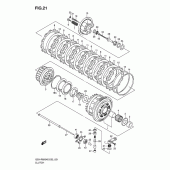 Схема узла: Сцепление для Suzuki GSX-R600