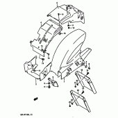 Схема вузла: Заднє крило (Model k) для Suzuki GSX-R1100