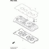 Схема вузла: Клапанна кришка Suzuki GSX-R750