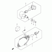 Схема вузла: Поворотники (Model k5/k6/k7) для Suzuki GSX1300 Hayabusa