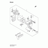 Схема узла: Задний тормозной суппорт для Suzuki GSX-R600